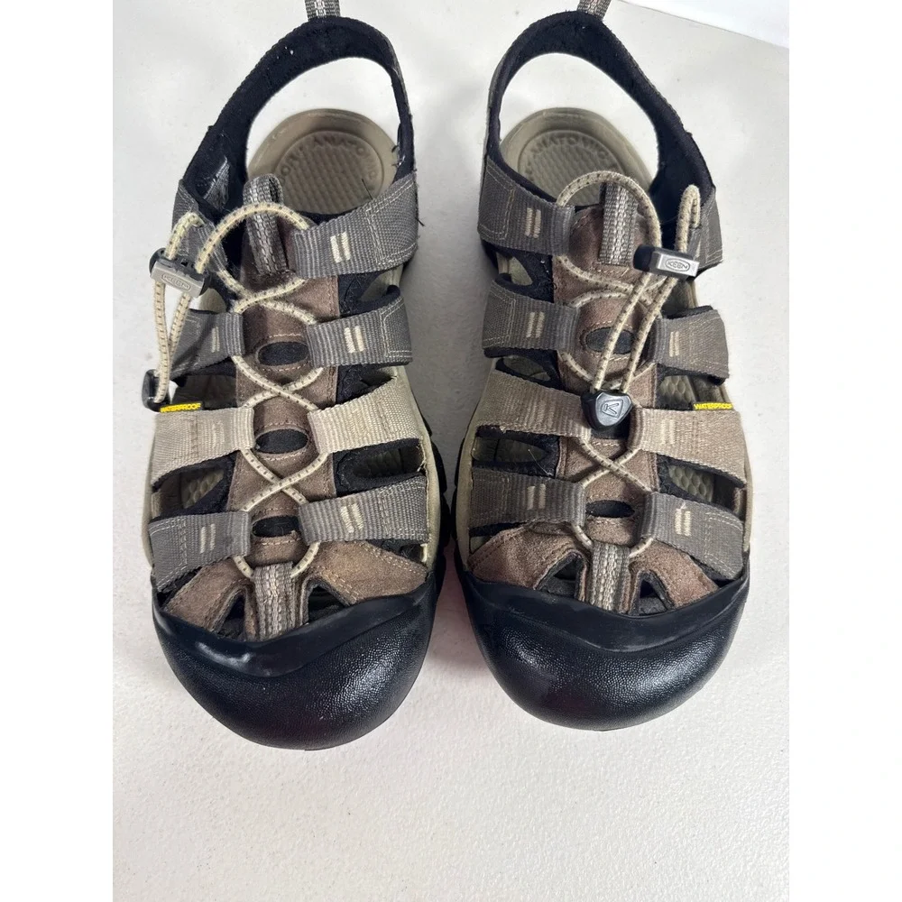 Keen Newport H2 Mens Sandals Gray Tan Waterproof Hiking Water Shoes 1012202 12